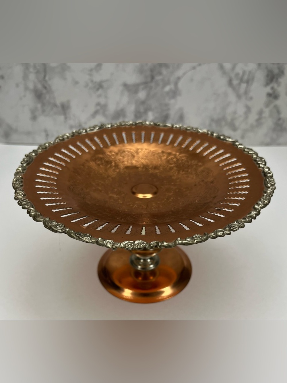 Flemish Copper 7" Footed Candy Dish - Benedict Proctor Canada 3142